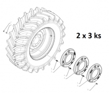 718471010 - závaží do zadních kol New Holland 6x50 kg - 6x 47131052